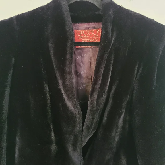 Vintage Sasson Borgazia Faux Fur Coat 9 - Picture 4 of 8